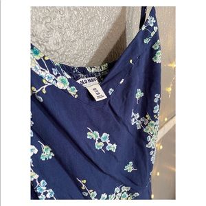 Old Navy strap floral navy blue dress